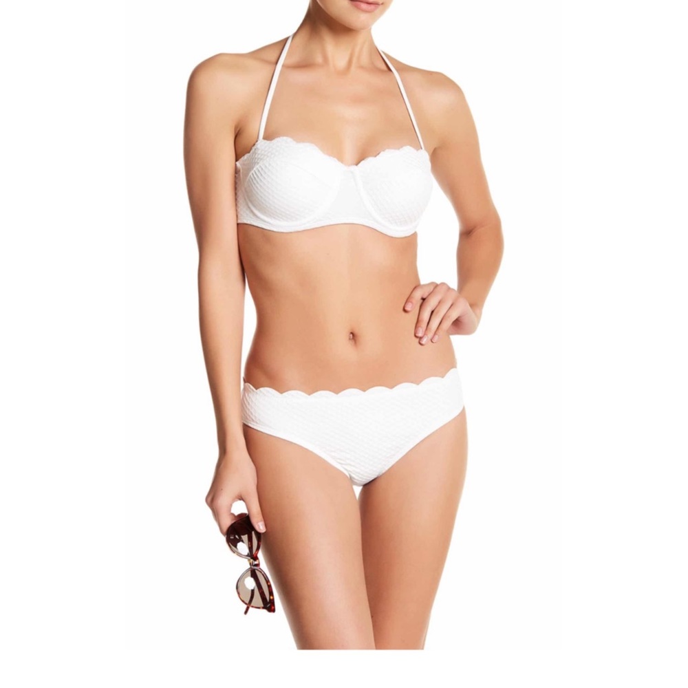 Marilyn Monroe Scalloped Bikini in White